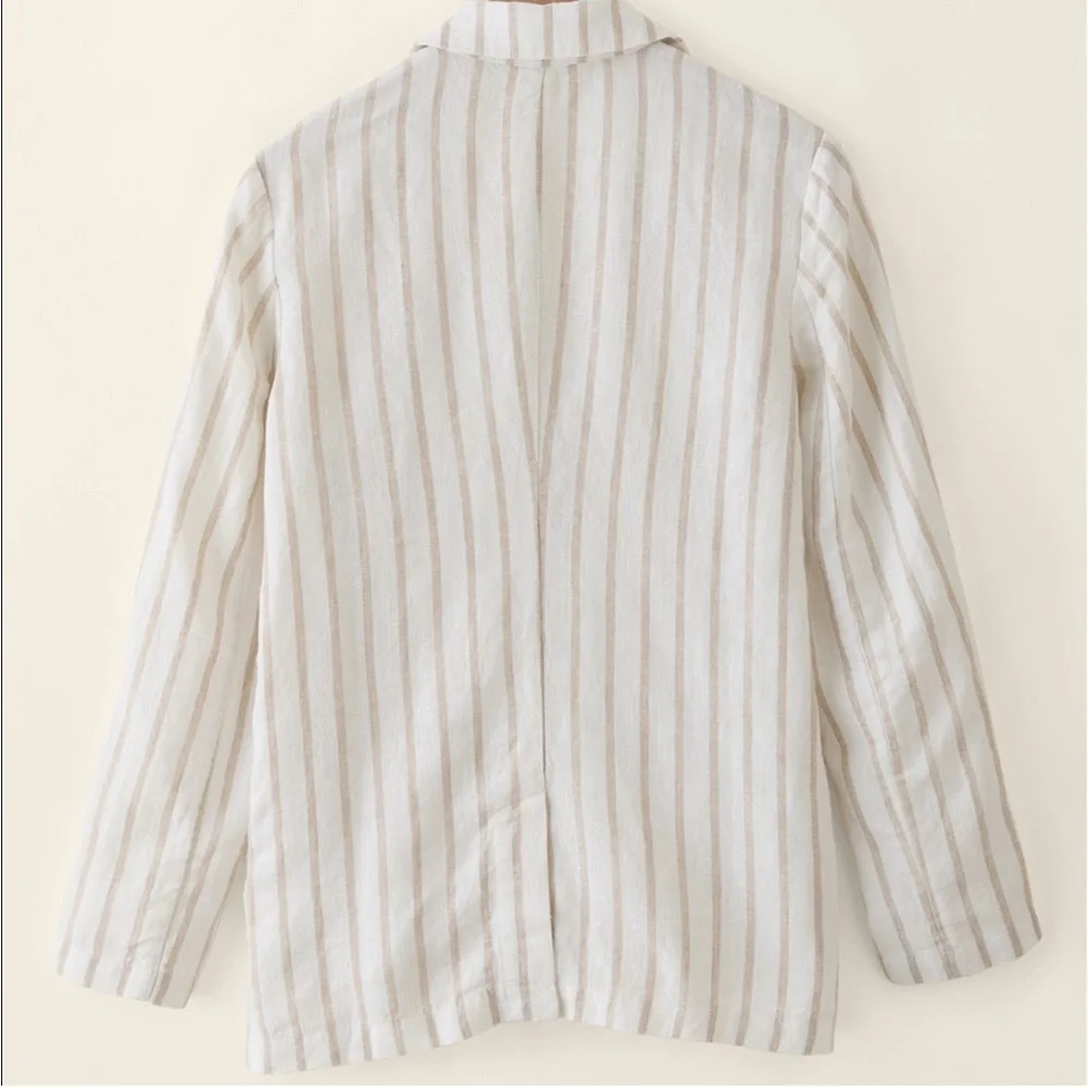 Garnet Hill Washed-Linen Blazer - Picture 13 of 13